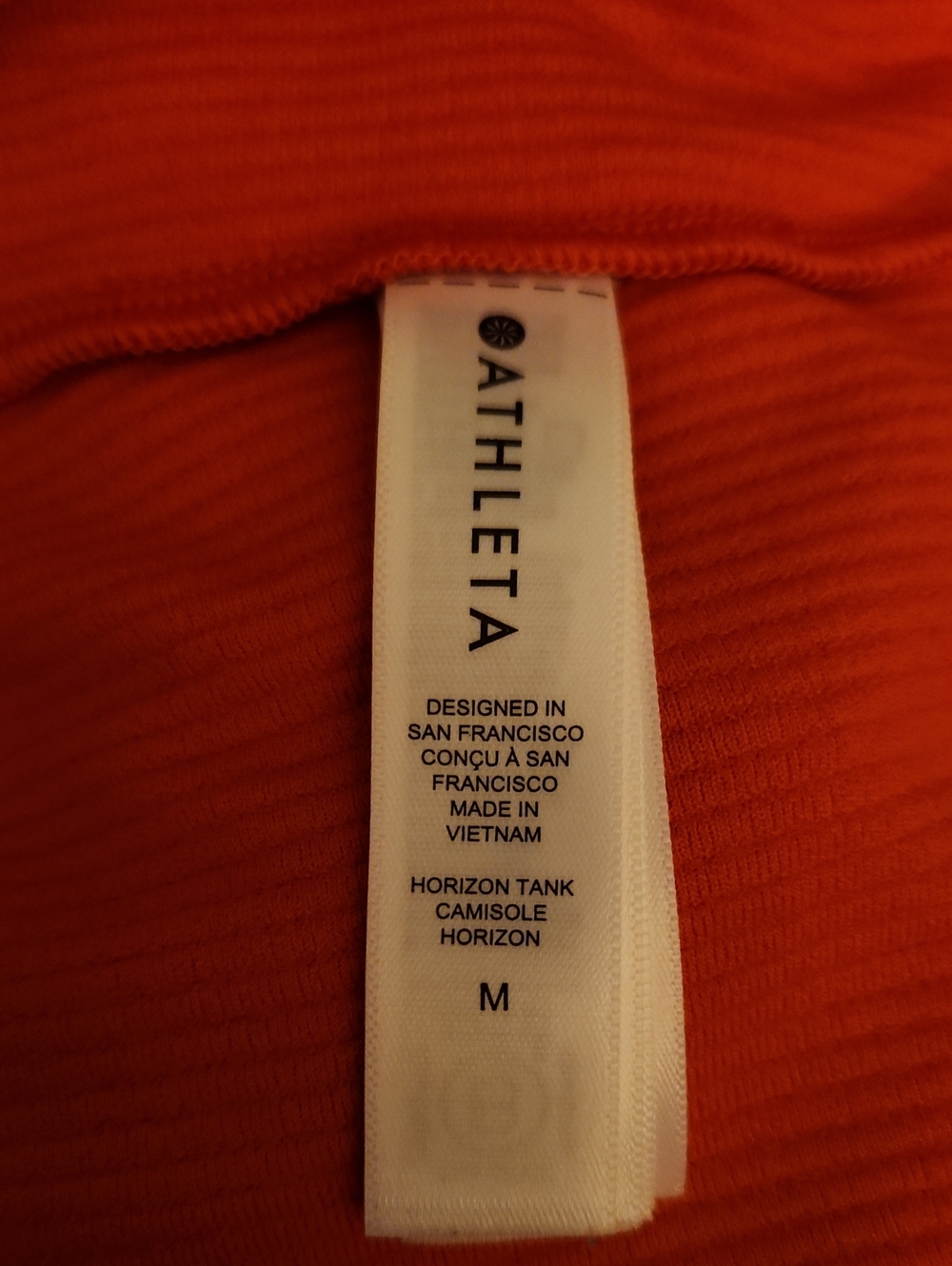 Athleta Horizon Tank in Orange. Size M. #987368 - Picture 4 of 5
